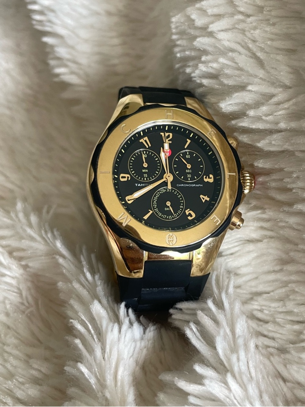Michele Tahitian Jelly Bean 
Gold-Tone Chronograph Watch - Picture 3 of 12